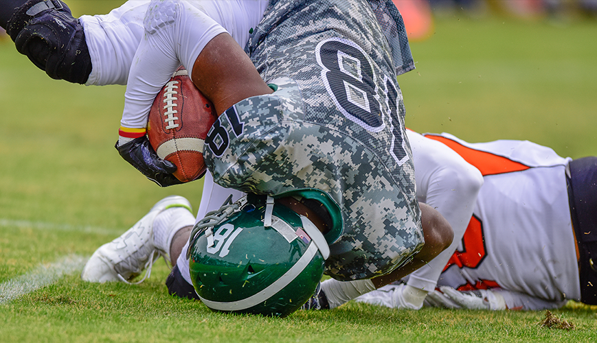 Línea de defensa de Prep Football